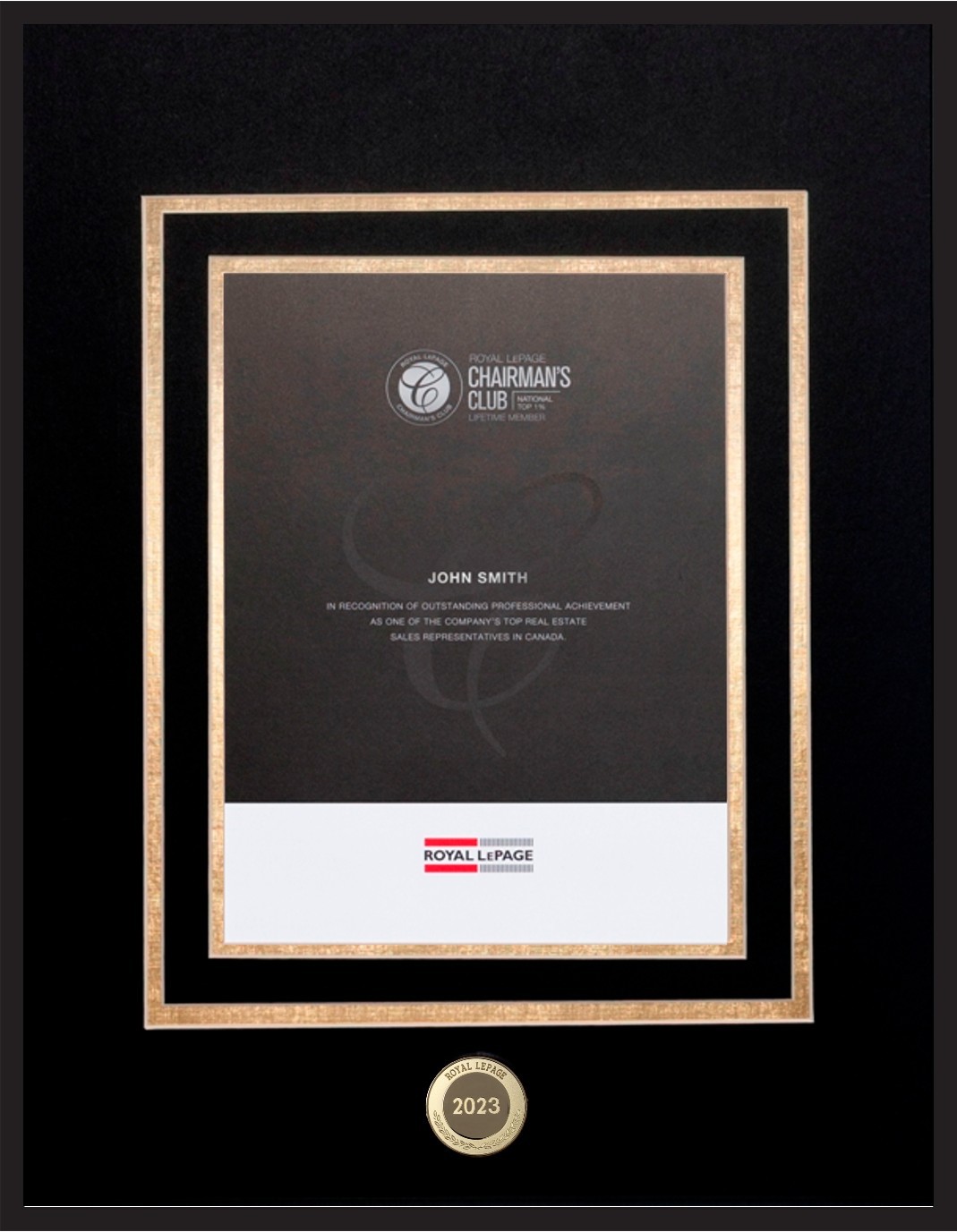 Royal LePage� National Chairman�s Club� - Lifetime